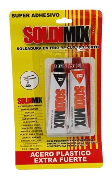 ACERO PLASTICO EXTRA FUERTE.(2 UNID. 17.5 grs c/u). SOLDIMIX