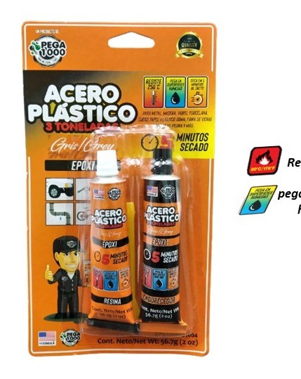 ACERO PLASTICO (3 TONELADAS), GRIS. PEGA1000