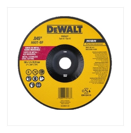DISCO DE CORTE 7" EXTRA FINO DEWALT DW8427 (180 x 1,2 x 22,23mm)