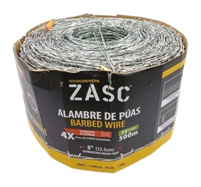 ALAMBRE TIPO PUAS CAL 15 X 500 mts. ZASC