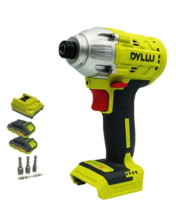 LLAVE DE IMPACTO INALAMBRICO 20V, 2600rpm, 1/4" HEX. C/BAT. Y CARGADOR (210 Nm). DYLLU
