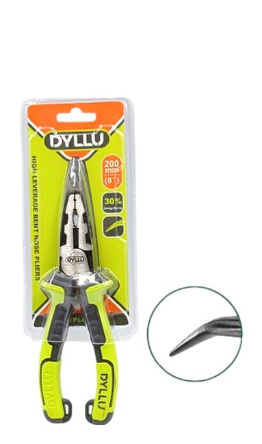 ALICATE TIPO PINZA PUNTA CURVA 8"(200MM), ALTO RENDIMIENTO. DYLLU