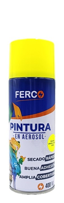 PINTURA SPRAY AMARILLO NEON  400ml. FERCO