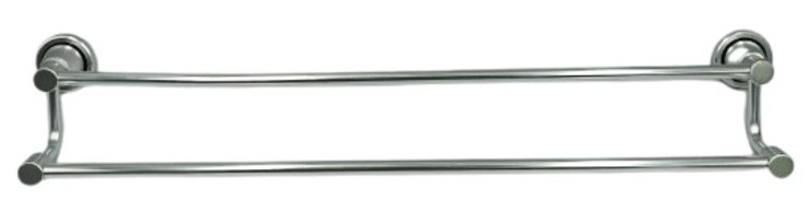 ACCESORIO PARA BAÑO (TUBO P/TOALLA) 60 Cm, METALICO CROMADO. AQUAPLUS