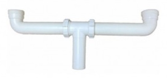 SIFON PLASTICO DOBLE 1 1/2" PARA FREGADERO. AQUAFINA