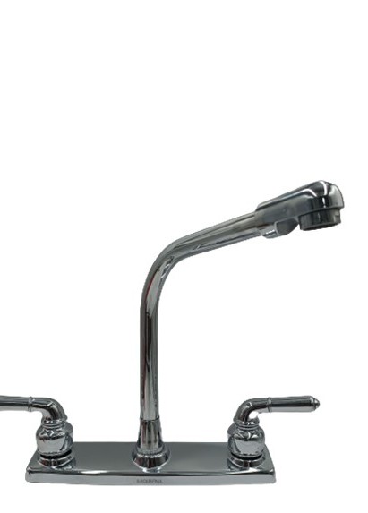 GRIFERIA P/FREGADERO 8", PICO ALTO C/METALICO, P/TIPO PALANCA, (CROMADO). AQUAFINA