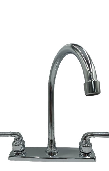 GRIFERIA P/FREGADERO 8" CUELLO D/CISNE, C/METALICO, P/TIPO PALANCA (CROMADO). AQUAFINA