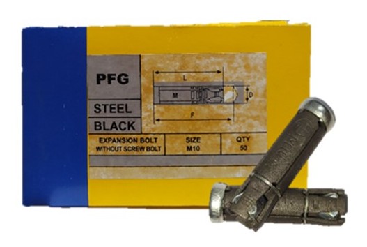 RAMPLUG METALICO 3/8" (10 mm). SACO (NO INCLUYE TORNILLO)